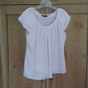 Light pink pleated blouse